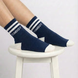 TOMBOY CLASSIC STYLE S749 Varsity Stripe Quarter Socks | Premium Cotton Blend