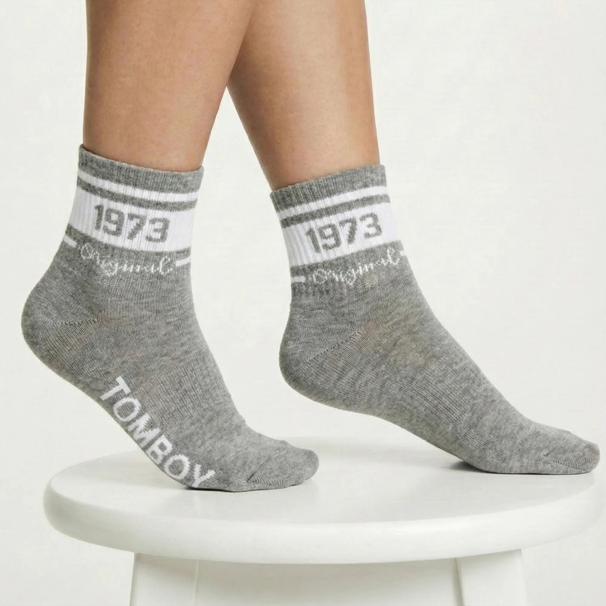 TOMBOY HERITAGE ‘73 S750 Vintage Varsity Quarter Socks | Premium Cotton Blend