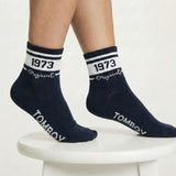 TOMBOY HERITAGE ‘73 S750 Vintage Varsity Quarter Socks | Premium Cotton Blend