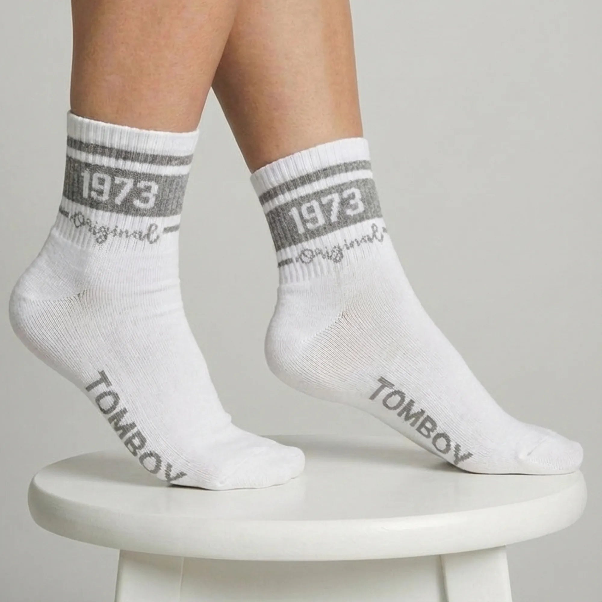 TOMBOY HERITAGE ‘73 S750 Vintage Varsity Quarter Socks | Premium Cotton Blend