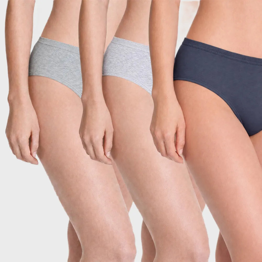 Women’s Essential Soft Cotton-Stretch Bikini Panty – 3 Pcs Pack