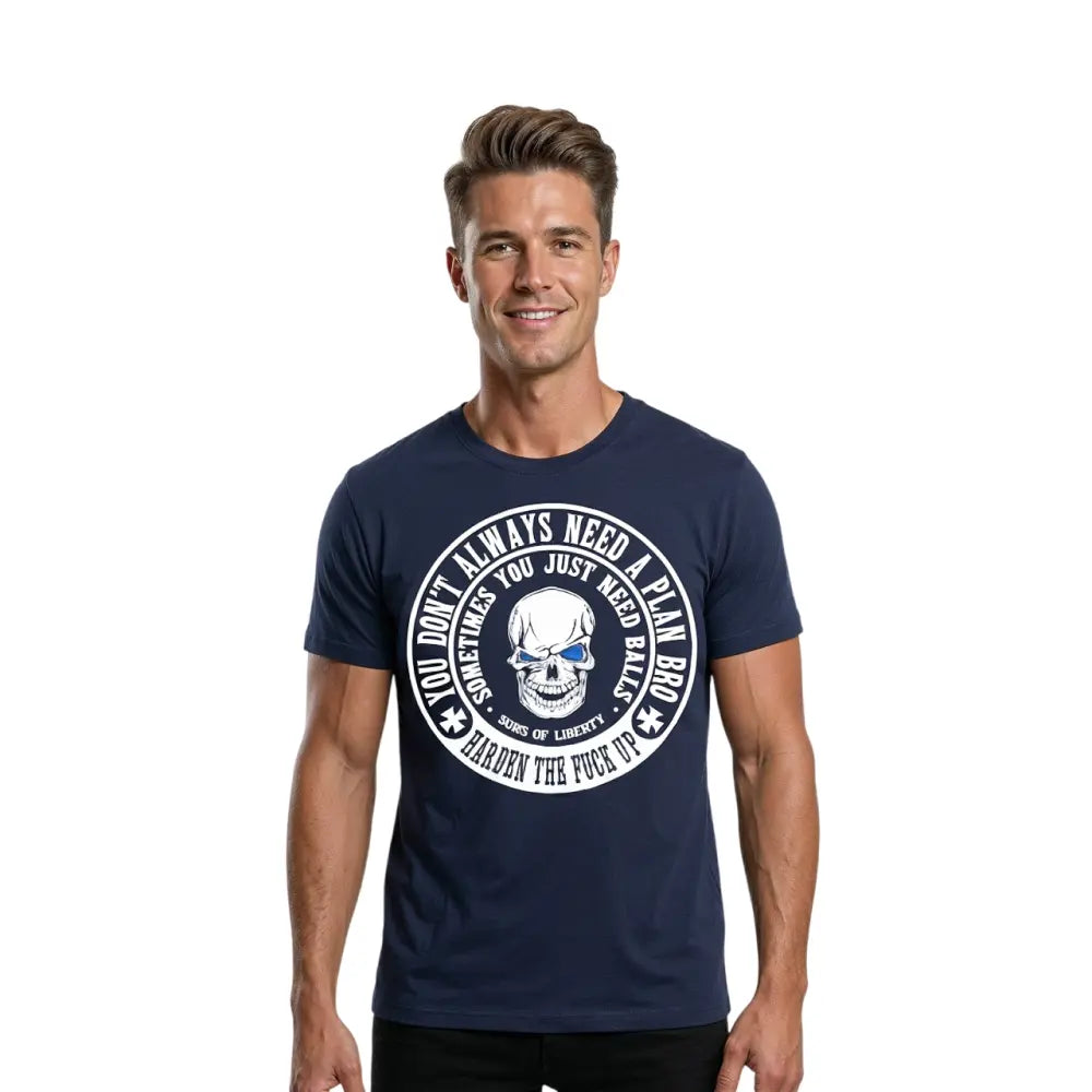 Men’s Graphic T-Shirt – No Plan Biker Edition
