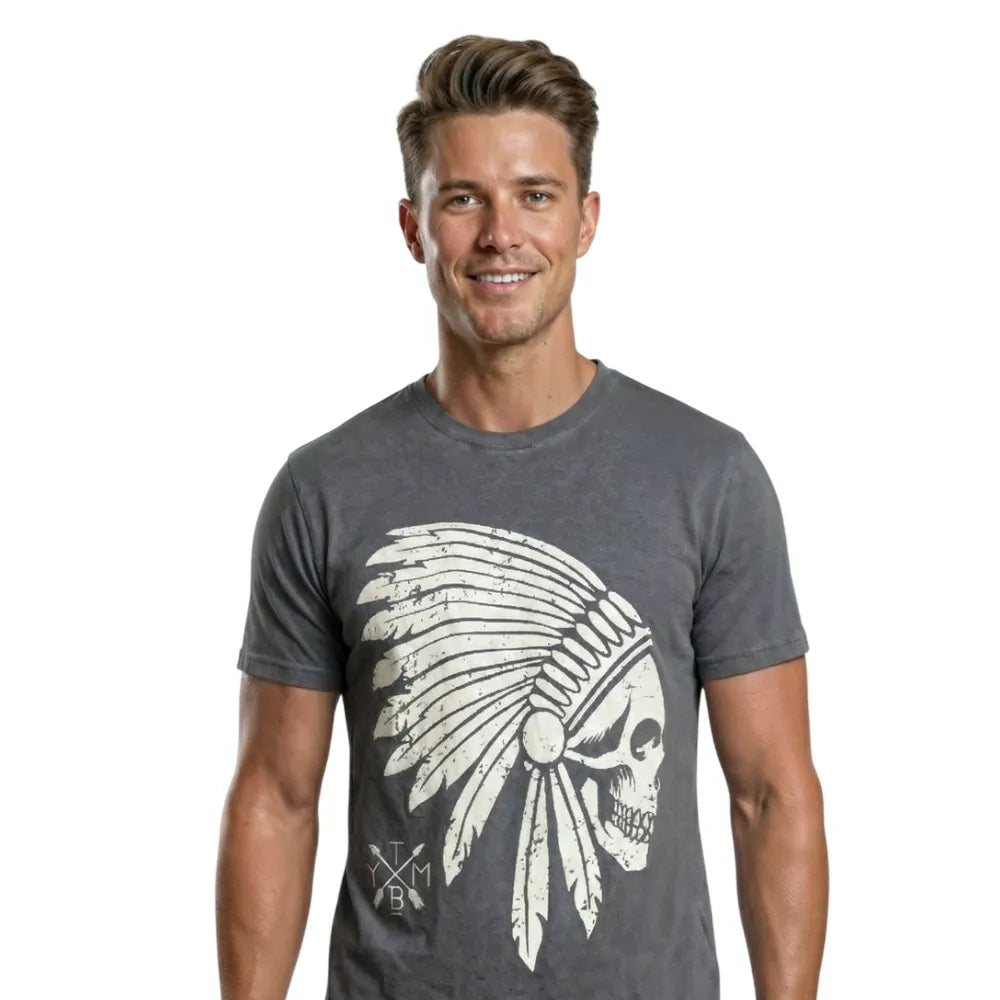 Men’s Vintage Slub T-Shirt – Chief Skull Edition