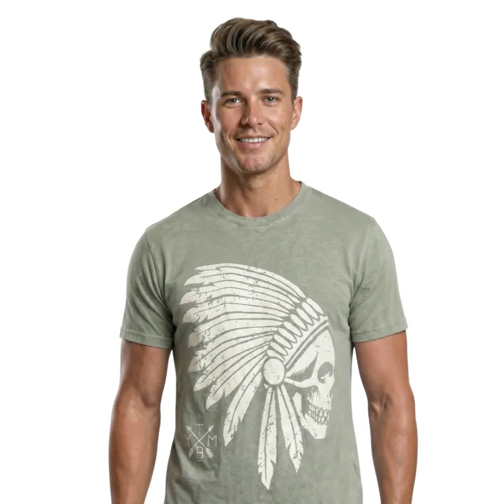 Men’s Vintage Slub T-Shirt – Chief Skull Edition