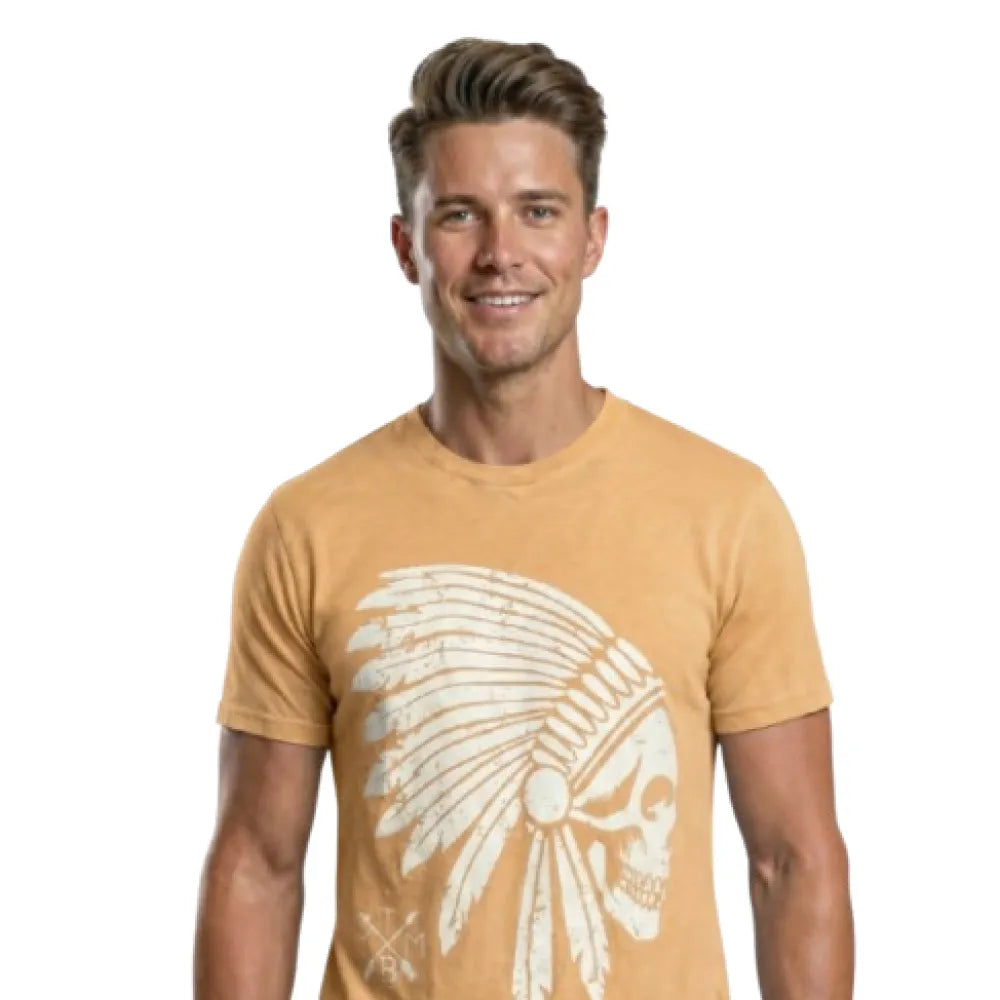 Men’s Vintage Slub T-Shirt – Chief Skull Edition