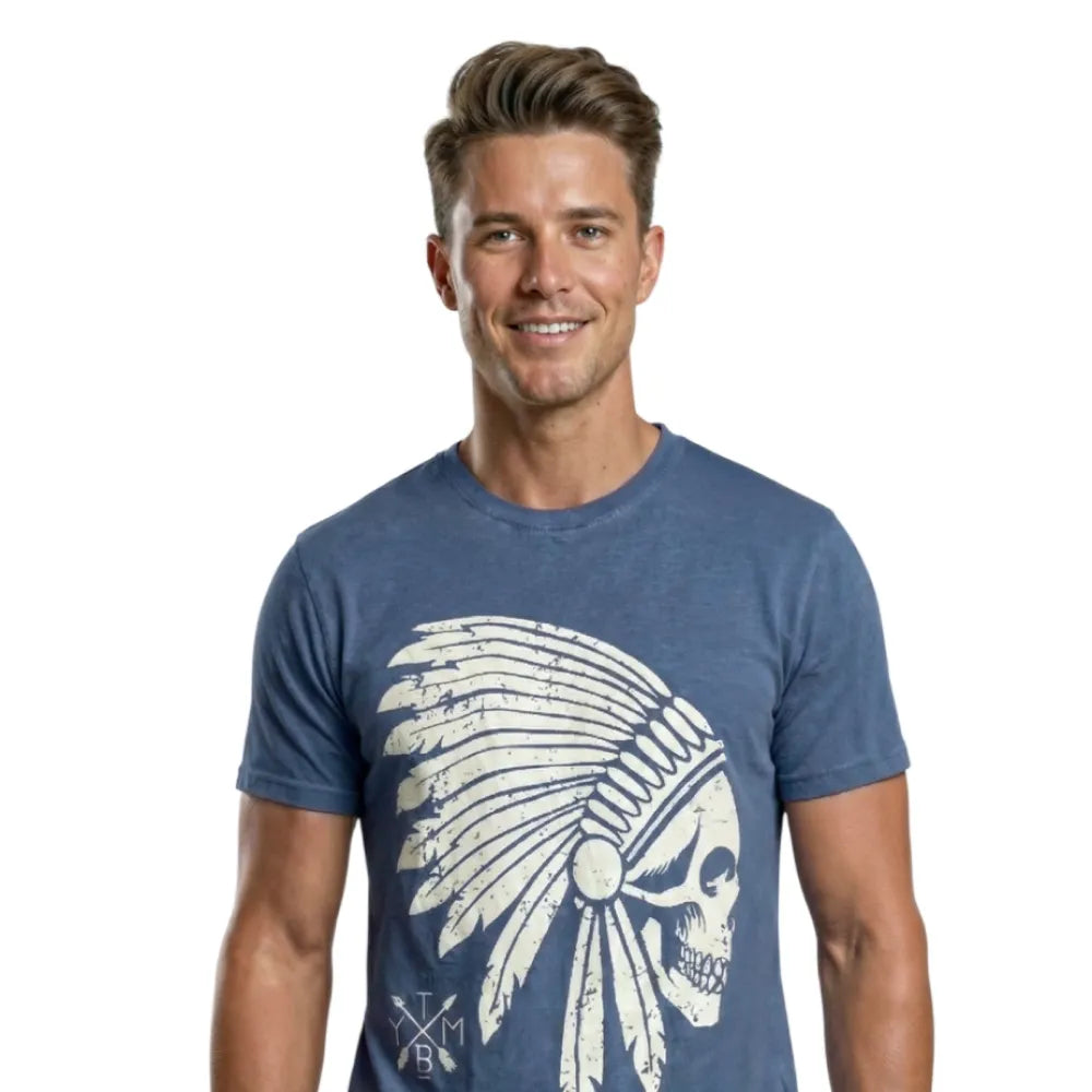 Men’s Vintage Slub T-Shirt – Chief Skull Edition