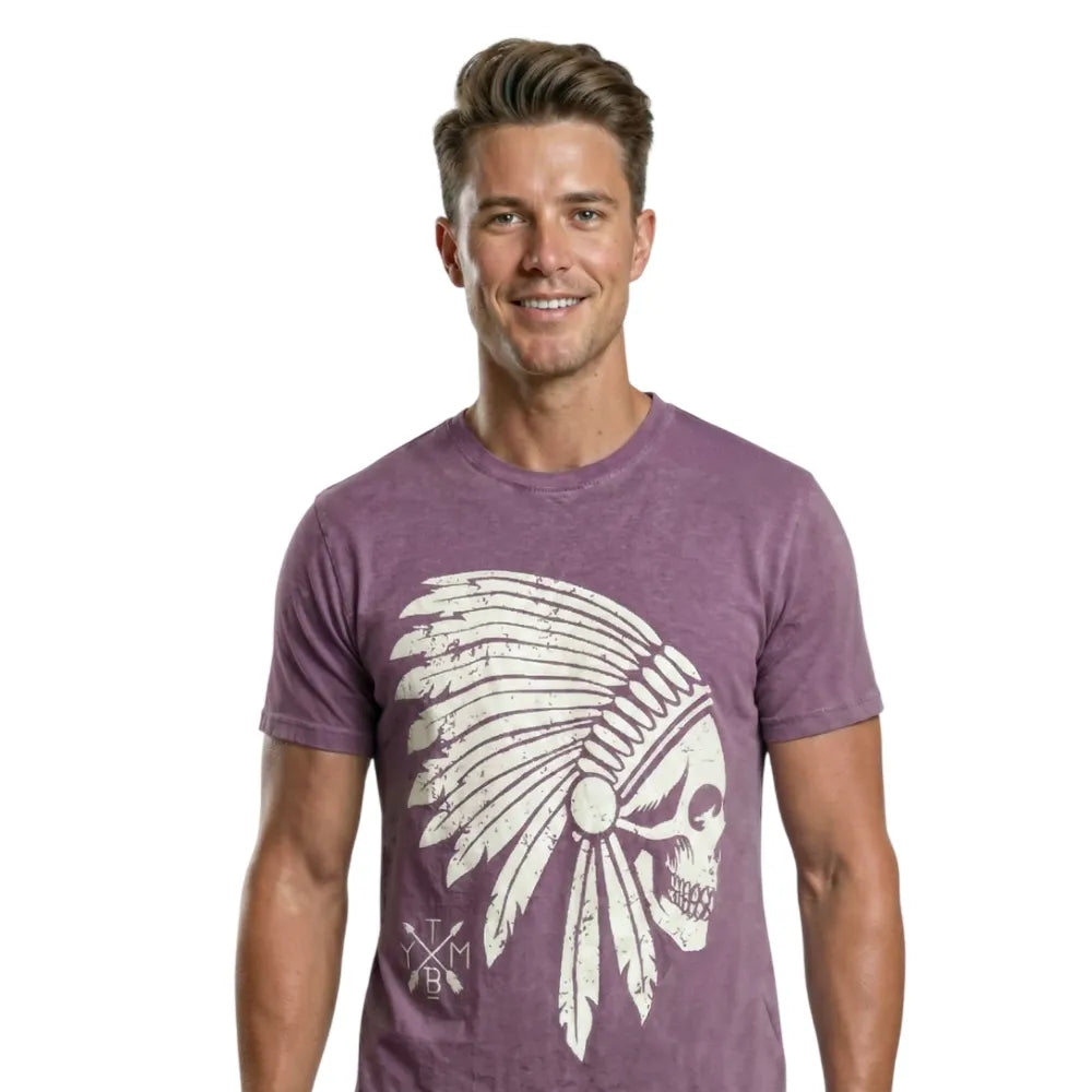 Men’s Vintage Slub T-Shirt – Chief Skull Edition